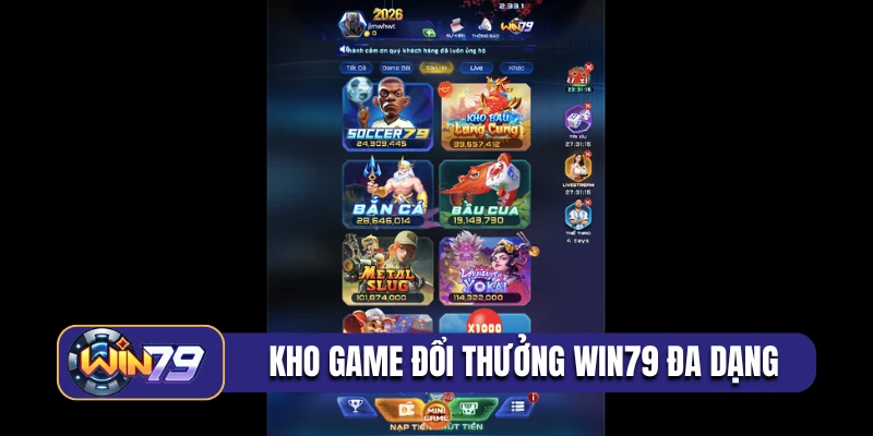 Kho game đổi thưởng WIN79 đa dạng